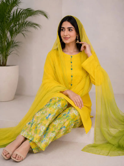 Lemon Chikan Kari 3pc dress
